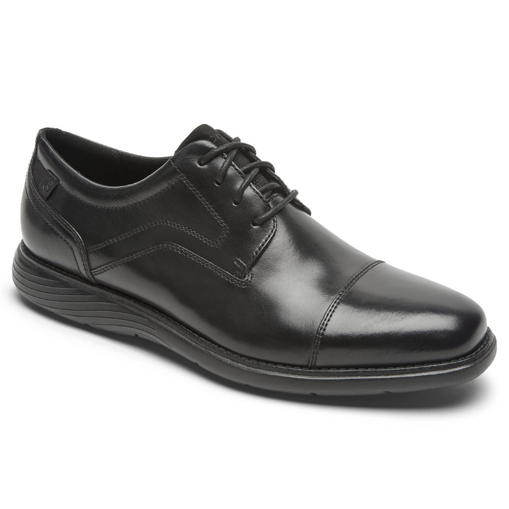 Oxfords Rockport Hombre Mexico - Garett Cap Toe Negros - ZYOAL1879